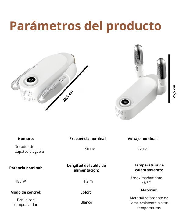 SecaPaso Pro – Secador Eléctrico de Zapatos y Botas 42 °C con UV