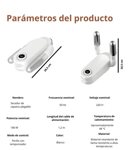 SecaPaso Pro – Secador Eléctrico de Zapatos y Botas 42 °C con UV