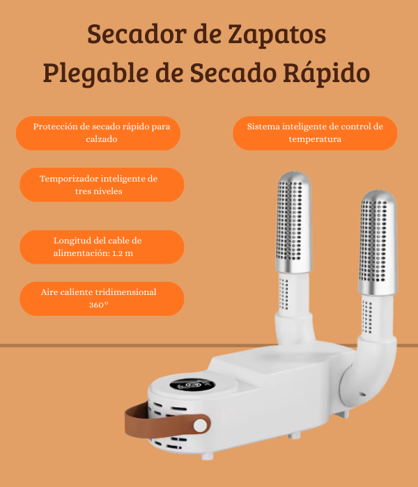 SecaPaso Pro – Secador Eléctrico de Zapatos y Botas 42 °C con UV